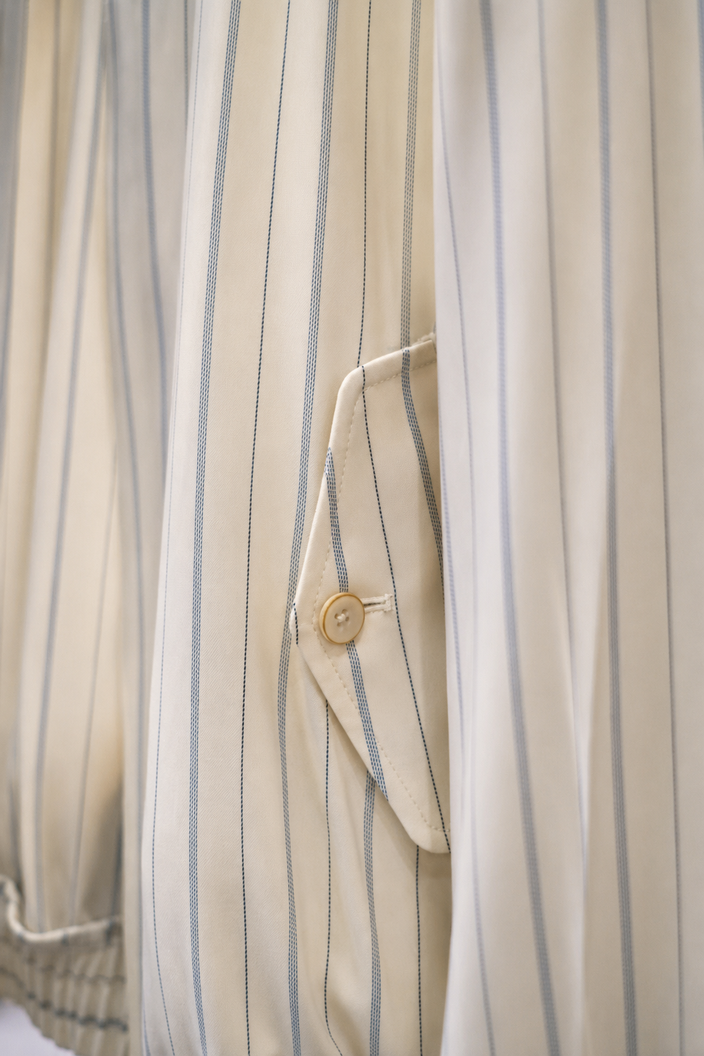 Colombo Ivory Stripe Wool Zip Jacket
